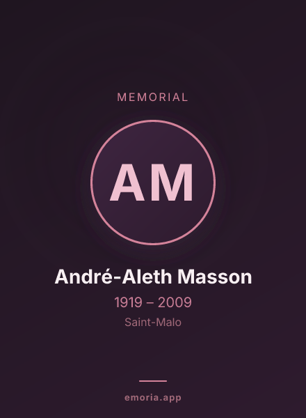 Memorial portrait of André-Aleth Masson