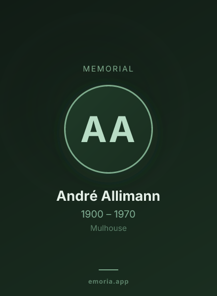 Memorial portrait of André Allimann