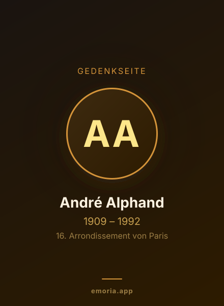 Gedenkportrait von André Alphand