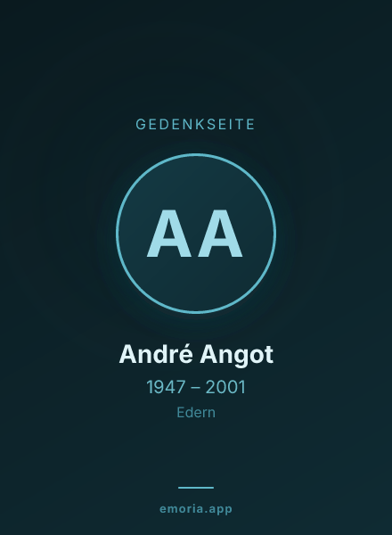Gedenkportrait von André Angot