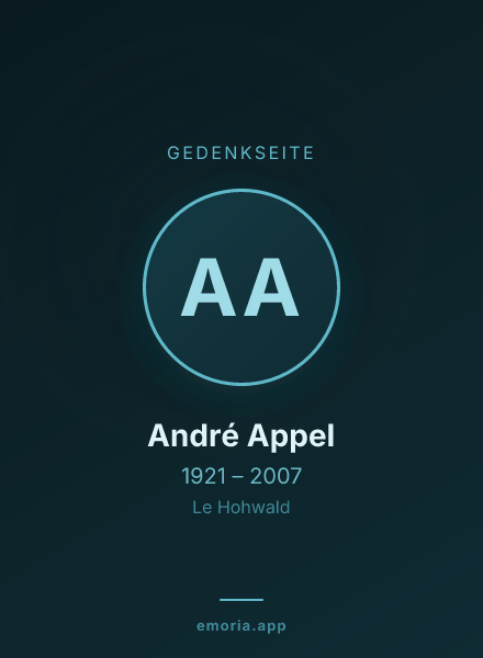 Gedenkportrait von André Appel