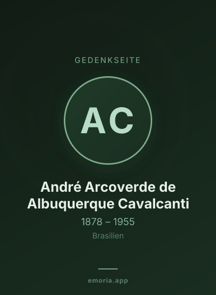 Gedenkportrait von André Arcoverde de Albuquerque Cavalcanti