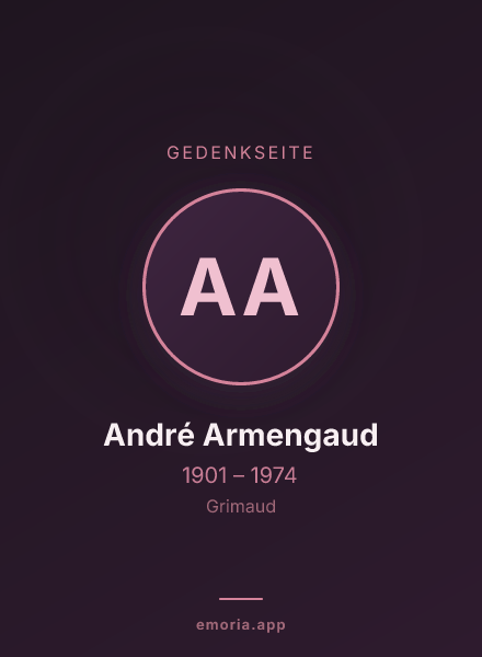 Gedenkportrait von André Armengaud