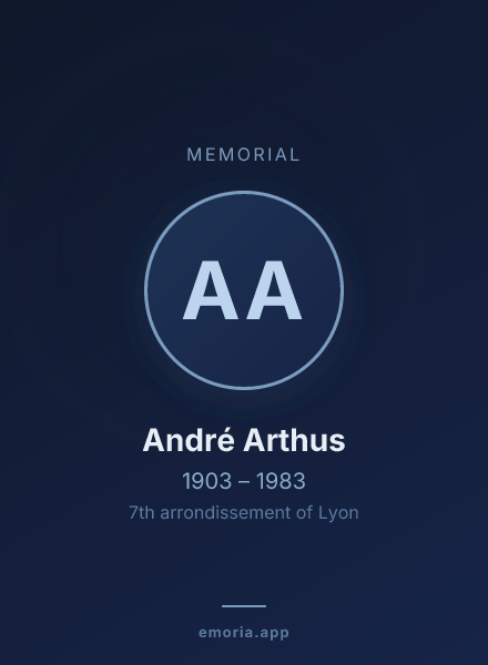 Memorial portrait of André Arthus