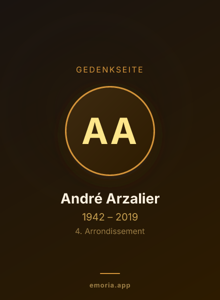 Gedenkportrait von André Arzalier