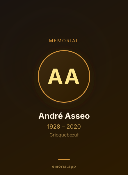 Memorial portrait of André Asseo