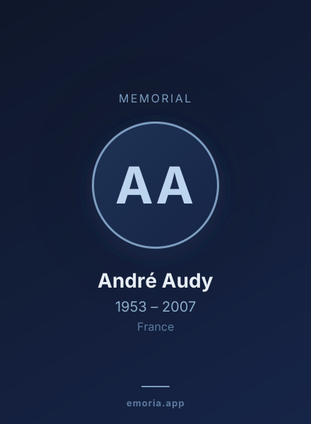 Memorial portrait of André Audy