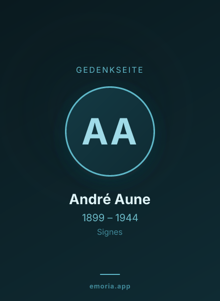 Gedenkportrait von André Aune