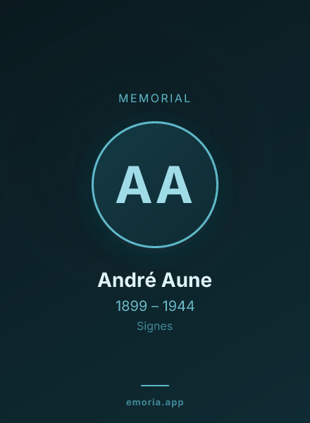 Memorial portrait of André Aune