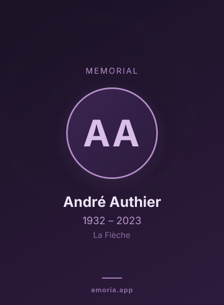 Memorial portrait of André Authier