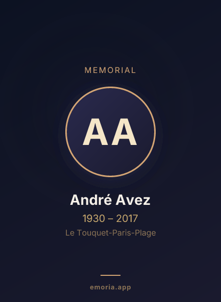 Memorial portrait of André Avez