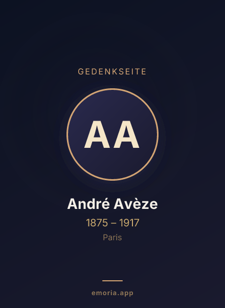 Gedenkportrait von André Avèze