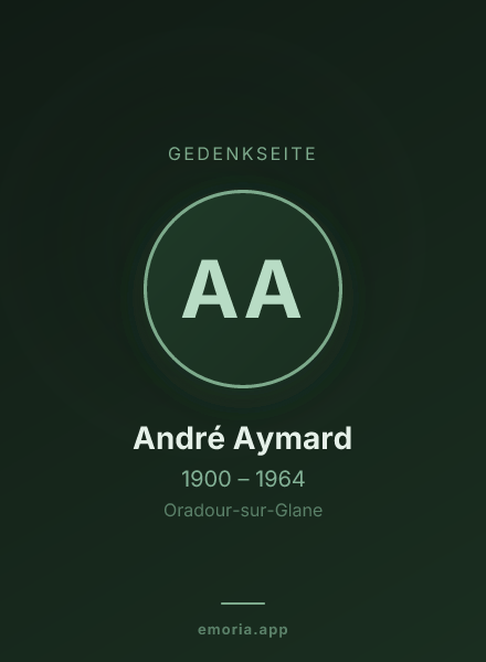 Gedenkportrait von André Aymard