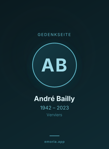 Gedenkportrait von André Bailly