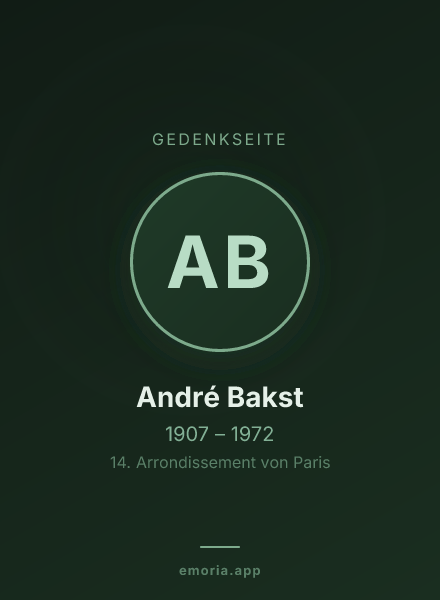 Gedenkportrait von André Bakst