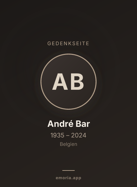 Gedenkportrait von André Bar