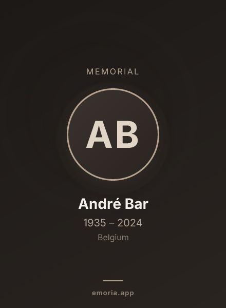 Memorial portrait of André Bar