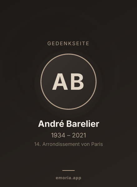 Gedenkportrait von André Barelier