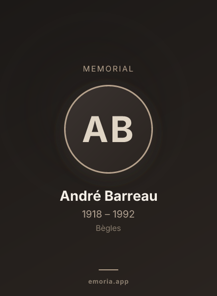 Memorial portrait of André Barreau