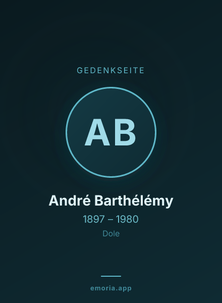 Gedenkportrait von André Barthélémy
