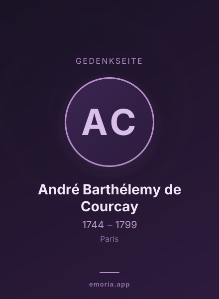 Gedenkportrait von André Barthélemy de Courcay