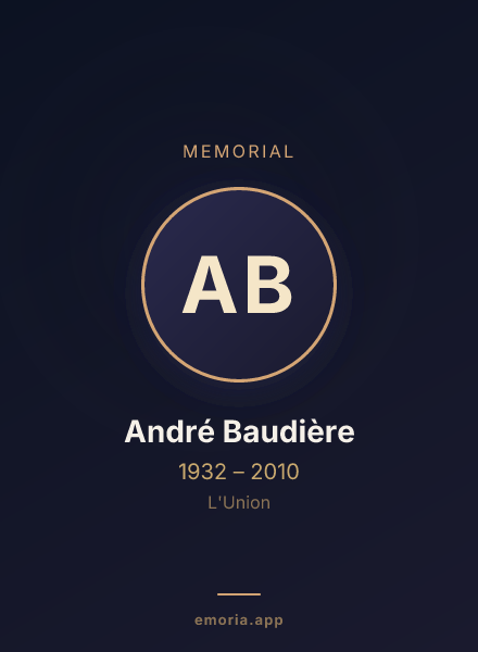 Memorial portrait of André Baudière