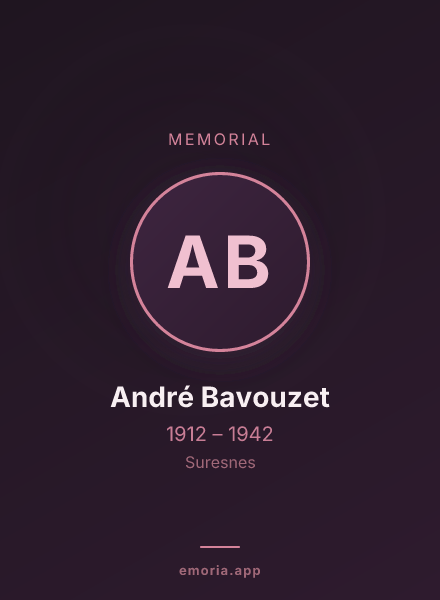 Memorial portrait of André Bavouzet