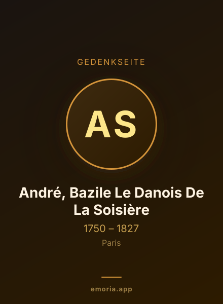 Gedenkportrait von André, Bazile Le Danois De La Soisière