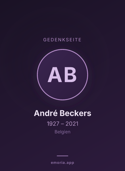 Gedenkportrait von André Beckers