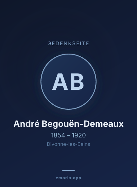 Gedenkportrait von André Begouën-Demeaux