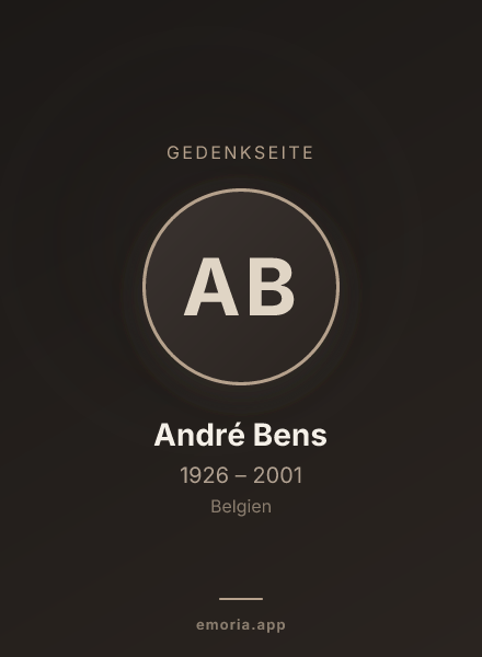 Gedenkportrait von André Bens