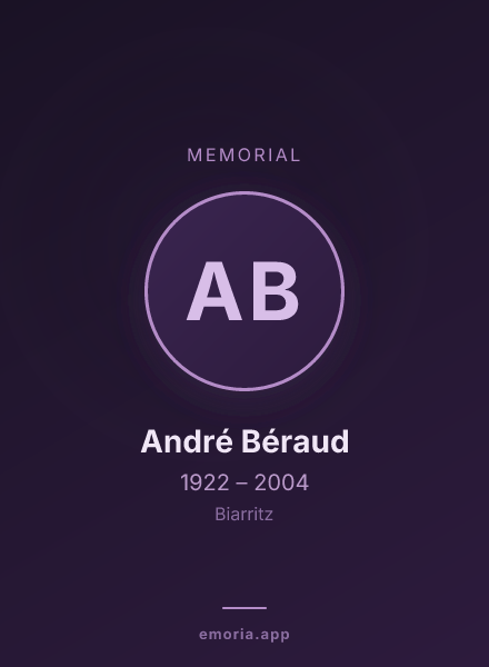 Memorial portrait of André Béraud