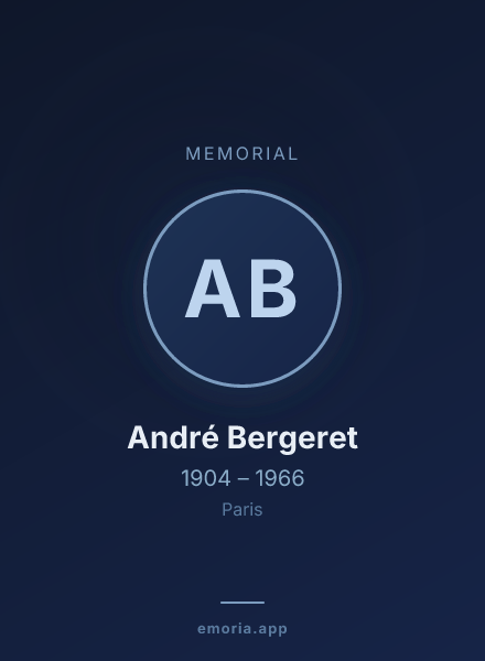 Memorial portrait of André Bergeret