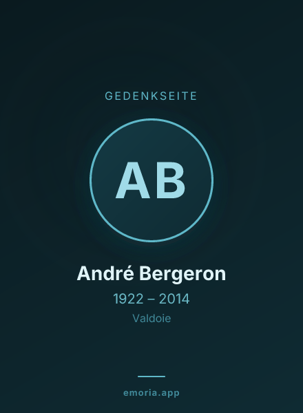 Gedenkportrait von André Bergeron