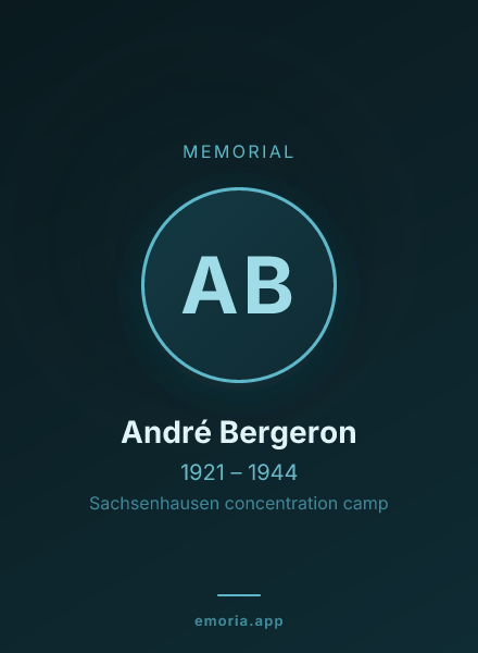 Memorial portrait of André Bergeron