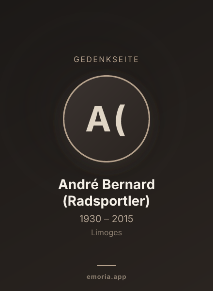 Gedenkportrait von André Bernard (Radsportler)