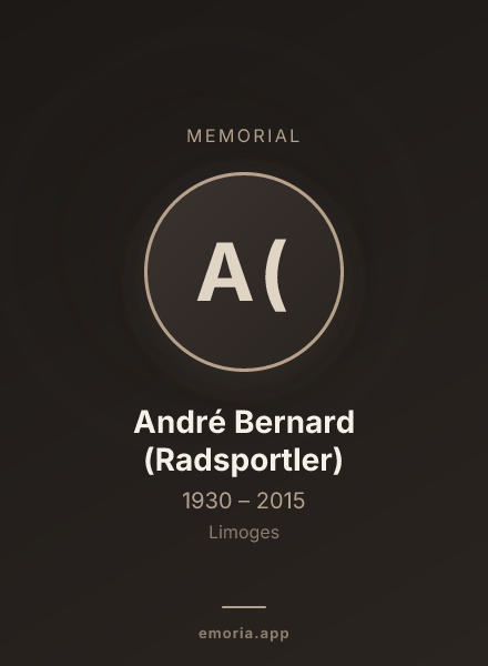 Memorial portrait of André Bernard (Radsportler)