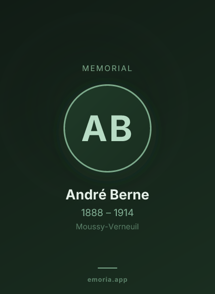 Memorial portrait of André Berne