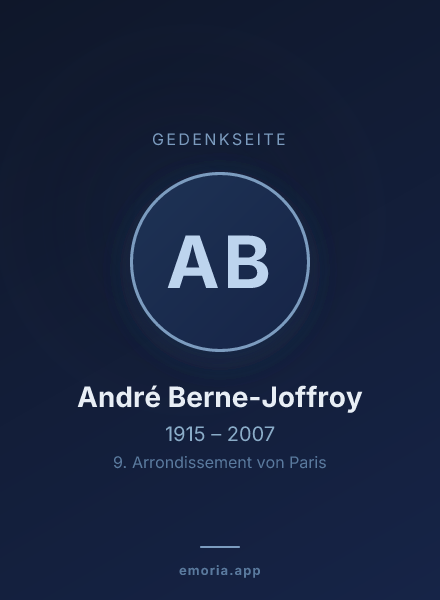 Gedenkportrait von André Berne-Joffroy