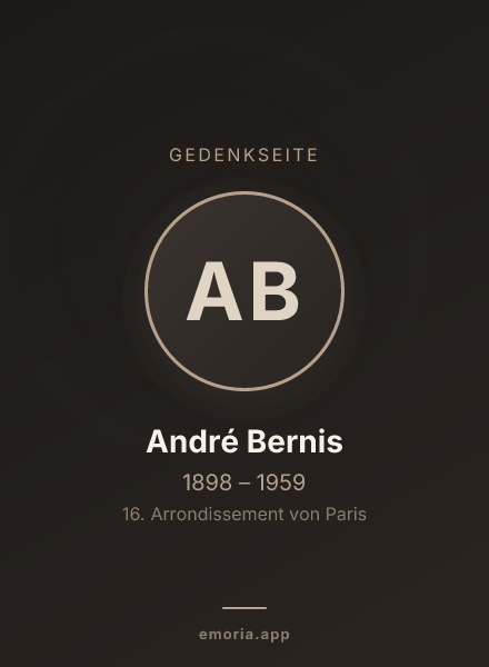 Gedenkportrait von André Bernis