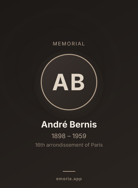Memorial portrait of André Bernis