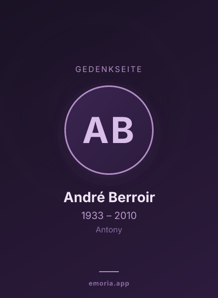 Gedenkportrait von André Berroir