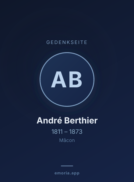 Gedenkportrait von André Berthier