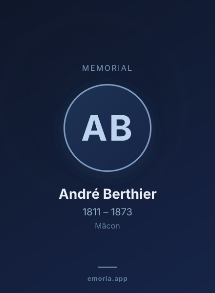 Memorial portrait of André Berthier