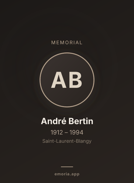 Memorial portrait of André Bertin