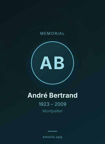 Memorial portrait of André Bertrand
