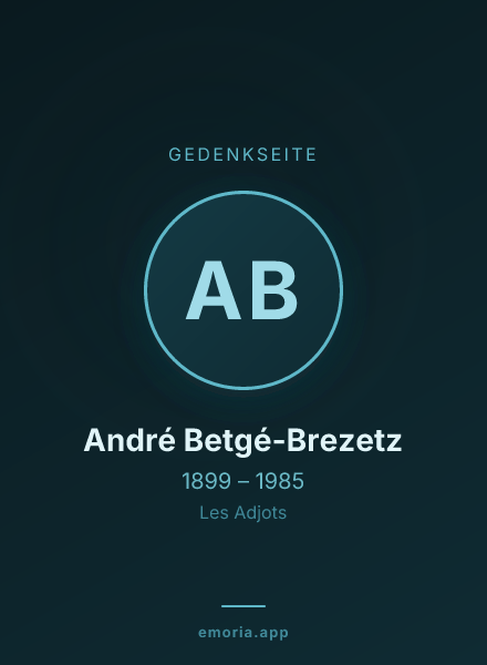 Gedenkportrait von André Betgé-Brezetz