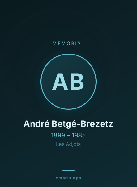 Memorial portrait of André Betgé-Brezetz