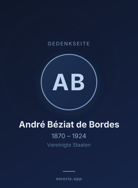 Gedenkportrait von André Béziat de Bordes