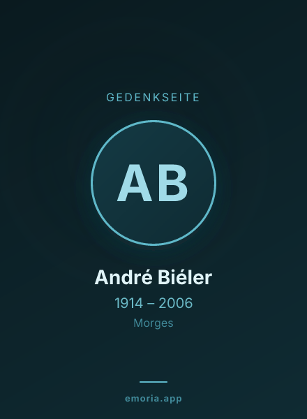 Gedenkportrait von André Biéler